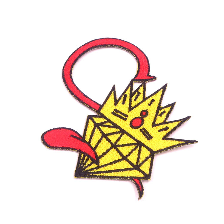 Logo Bunga Ular Label Peribadi Tersuai Besi pada Tampalan Lelaki Besar untuk Pakaian