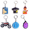 OEM Keychain Manufacture Logo 2D Custom Silicone Getah Keyring 3D Anime Comel Lembut PVC Keychain