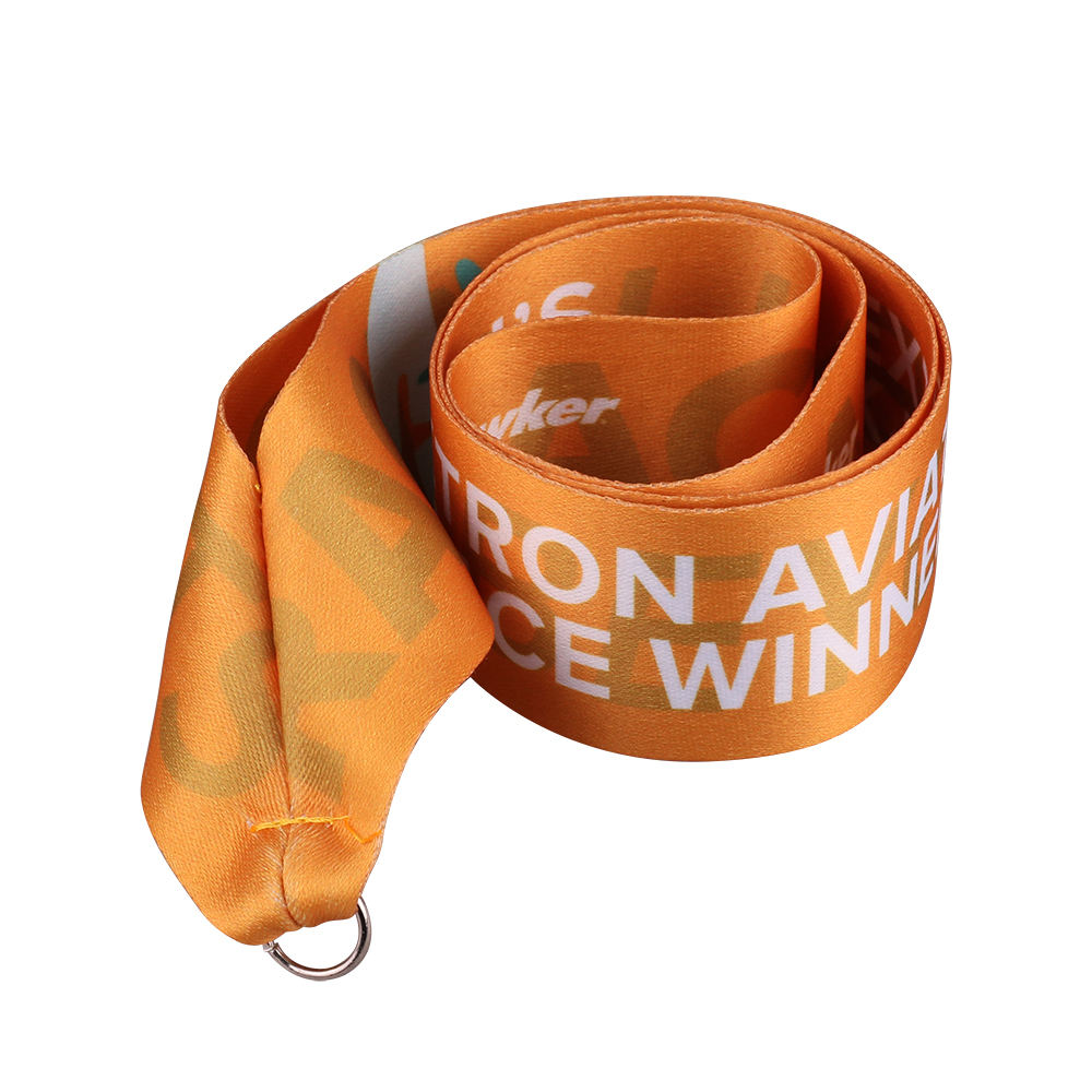 Tiada Pesanan Minimum Cetakan Nylon Poliester Tersuai Rantai Kunci Leher Tali Pingat Pemegang Kad Sublimasi Lanyard Dengan Logo Tersuai
