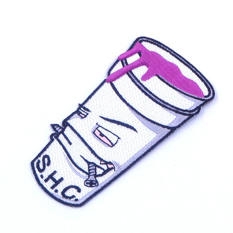 Logo Bunga Ular Label Peribadi Tersuai Besi pada Tampalan Lelaki Besar untuk Pakaian