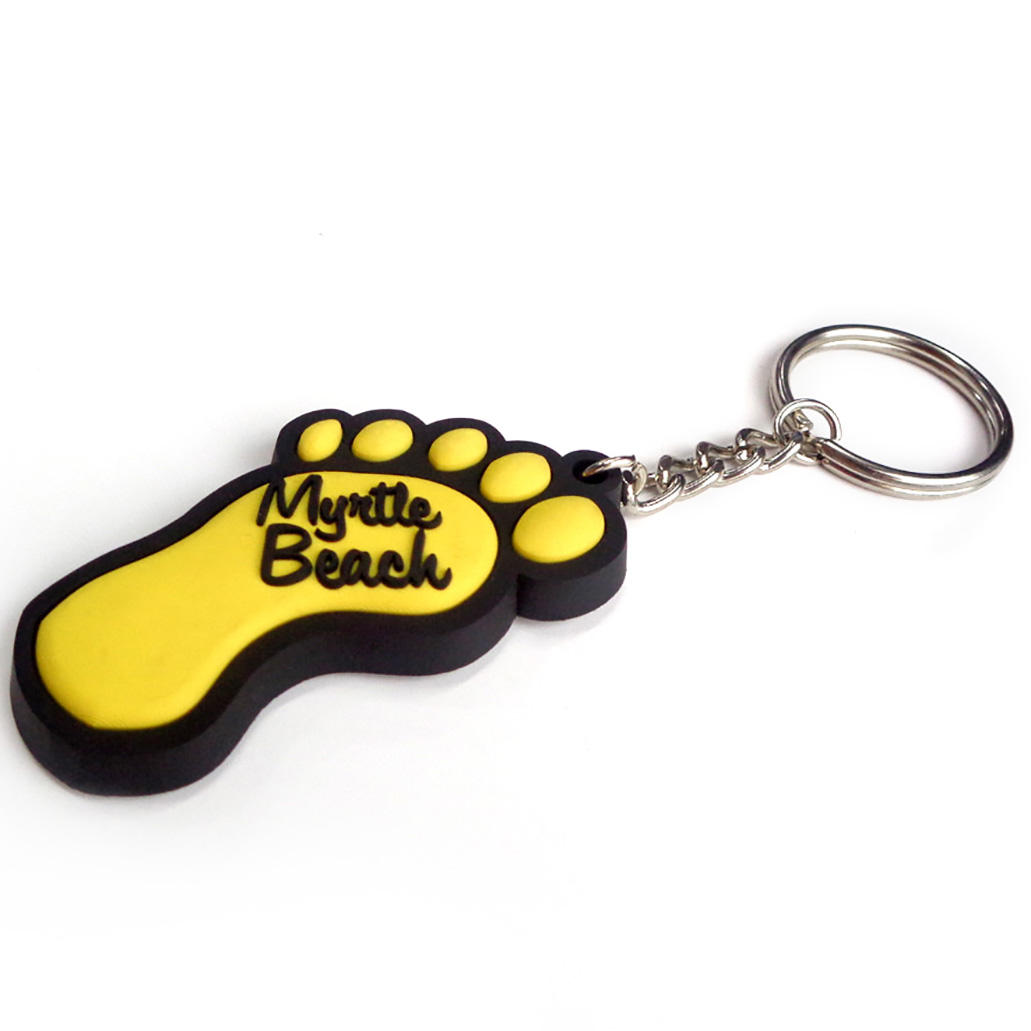 OEM Keychain Manufacture Logo 2D Custom Silicone Getah Keyring 3D Anime Comel Lembut PVC Keychain