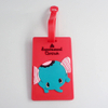 Label Nama Beg Beg Silikon 3D Tersuai Tag Bagasi PVC Lembut dengan Tali