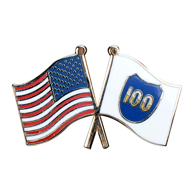 Rekaan Tersuai Emas Berkualiti Tinggi Pin Enamel Lembut Pin Lapel Bendera