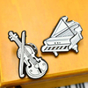 Tiada Pembuat Pin Minimum Mengeluarkan Pin Piano Violin Enamel Lembut Keras Tersuai Logam Tersuai Lapel Lapel