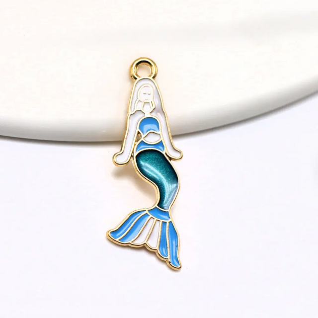 Rantai Kunci Enamel Logo Tersuai Borong Rantai Kunci Logam Rantai Kunci Duyung Comel