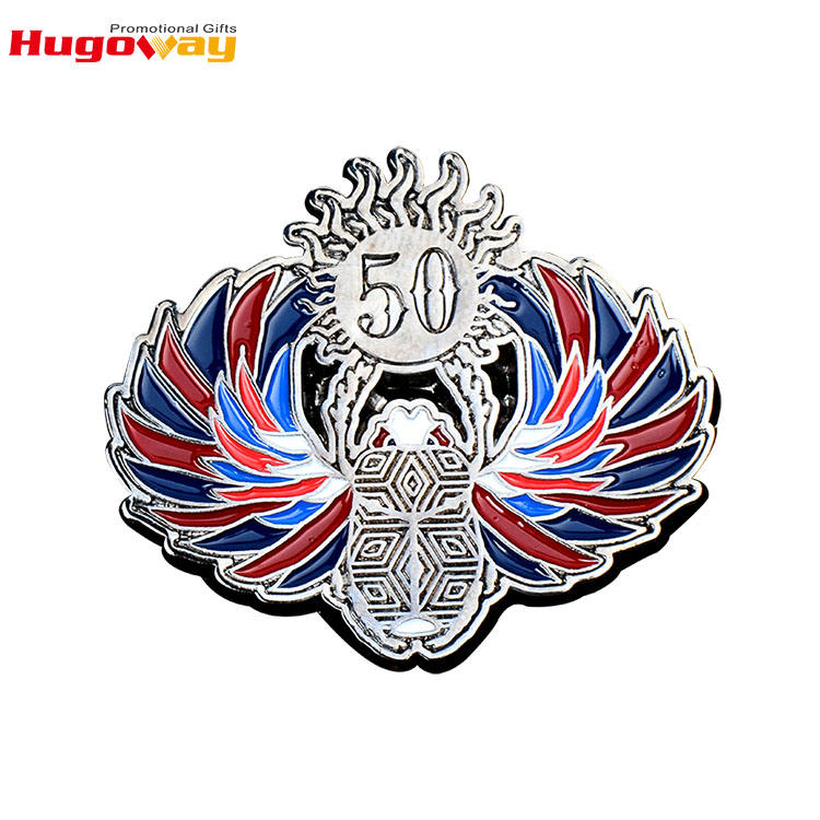 Harga Kilang Lencana Logo Tersuai Zink Aloi Logam 3D Lencana Pin Lapel Enamel Lembut Keras