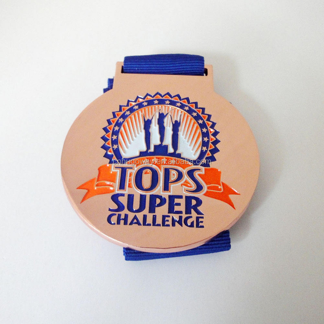 Borong Reka Bentuk Die Casting Pingat Emas Pingat Emas dengan Reben