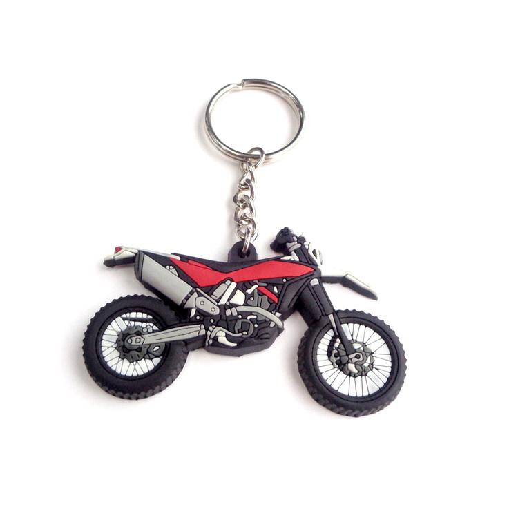 Rantai Kunci PVC Pembuatan Tersuai Rantai Kunci Motosikal Pvc Tersuai