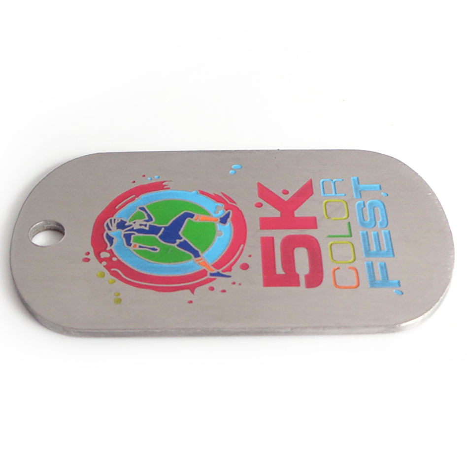 Borong Keluli Tahan Karat Plain Standard Size Charms Blank Dog Tag