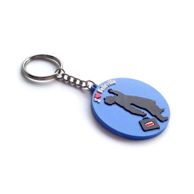 2023 Promosi 2D 3D Printing Key Ring Getah Keychain