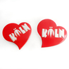 Borong 45Mm Inkjet 3D Printed Red Letter Heart Collar Lencana