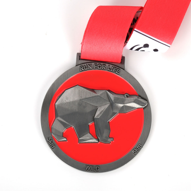 Custom Metal Singapore Community Enamel Aluminium Alloy Sport Award Medal Trophy