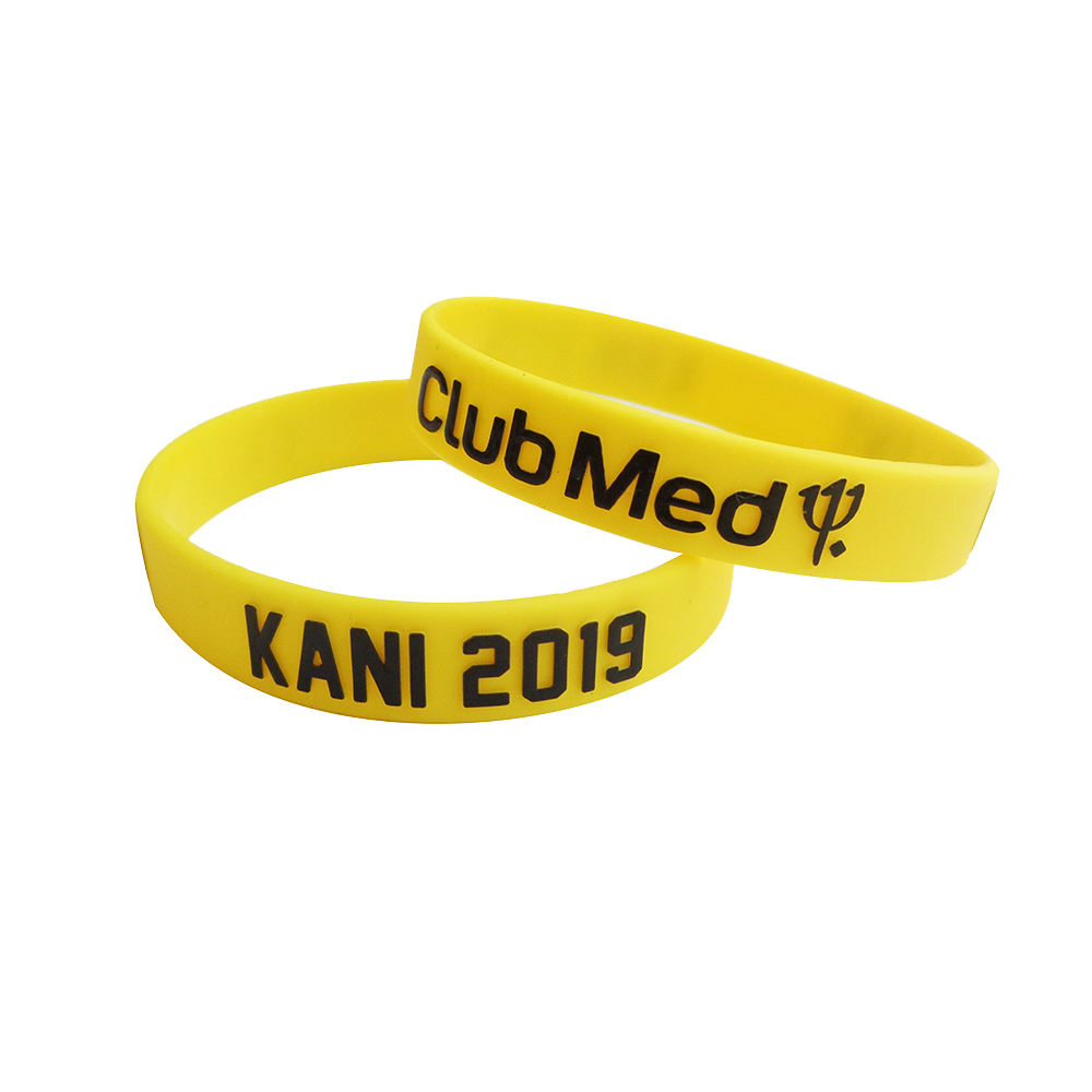 Logo Laser Warna Tersuai Huruf Gelang Silikon Sukan Gelang Silikon Lembut untuk Kanak-kanak