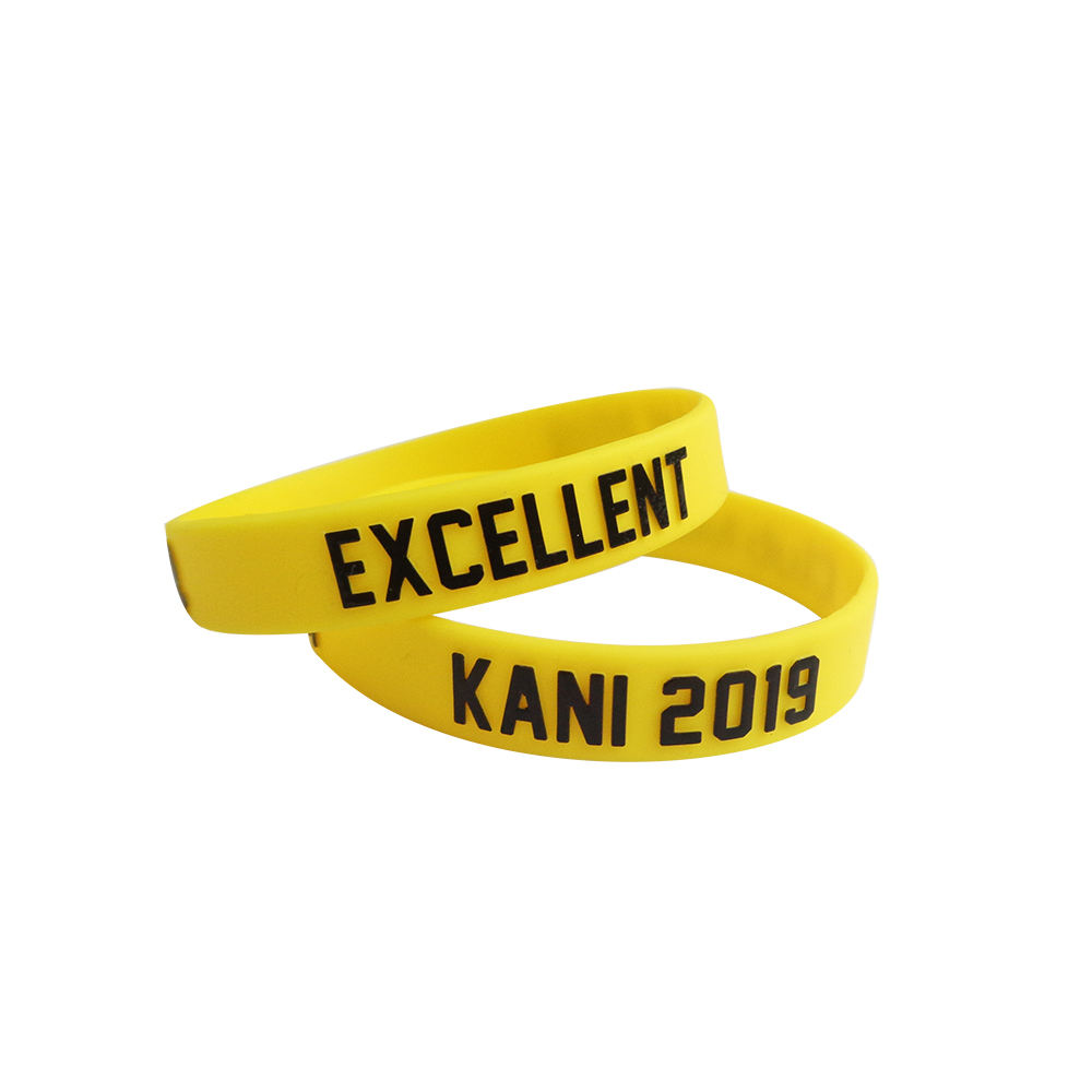 Logo Laser Warna Tersuai Huruf Gelang Silikon Sukan Gelang Silikon Lembut untuk Kanak-kanak