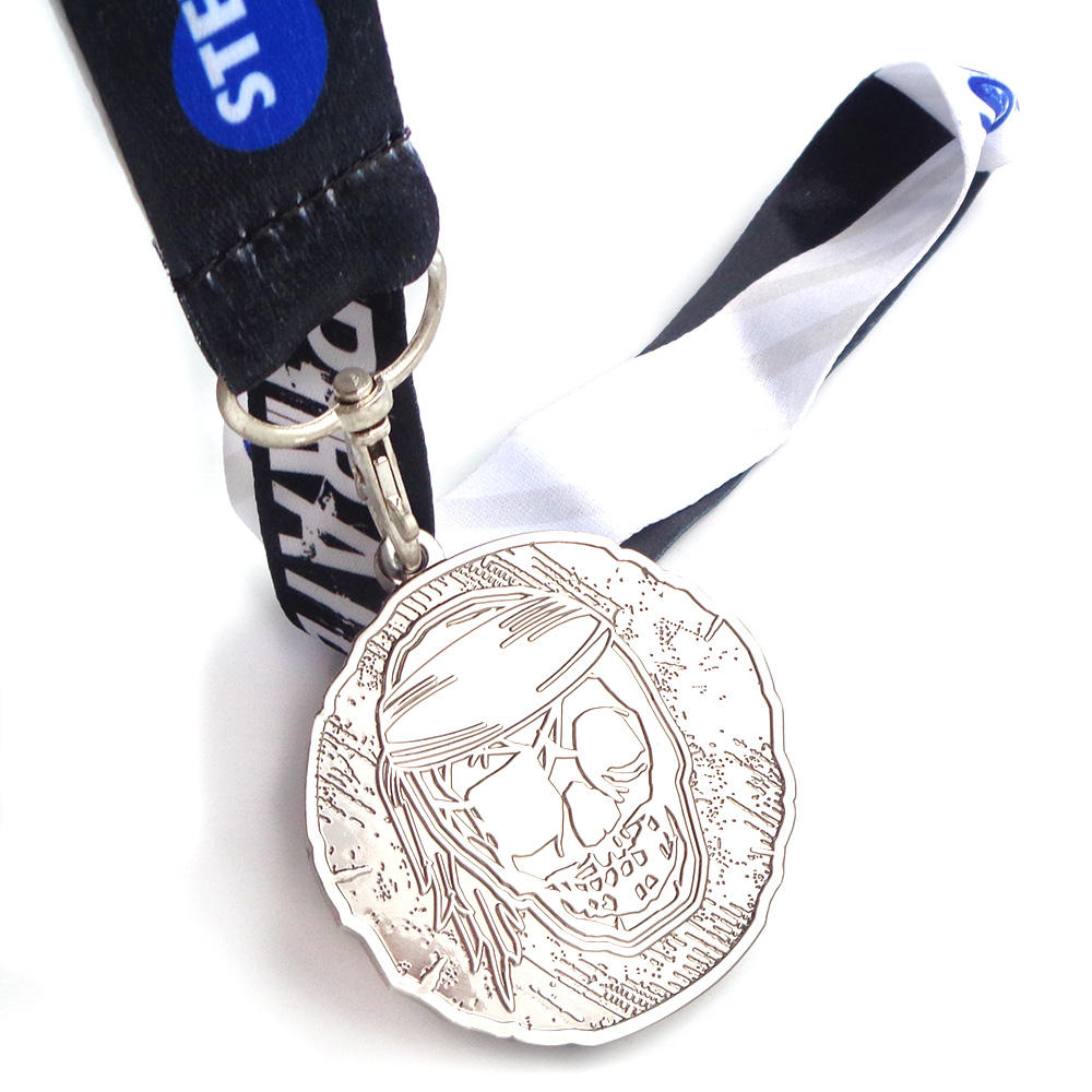 Anugerah Pingat Kosong Memori 3D Tersuai Dengan Ribbon Drape