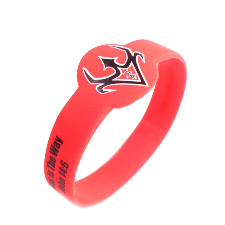 Logo Terukir Tersuai Jualan Panas Gelang Getah Silikon Lelaki Sejuk