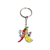 Borong Logo Tersuai Metal Pet Key Chain Cute French Bulldog Keychain