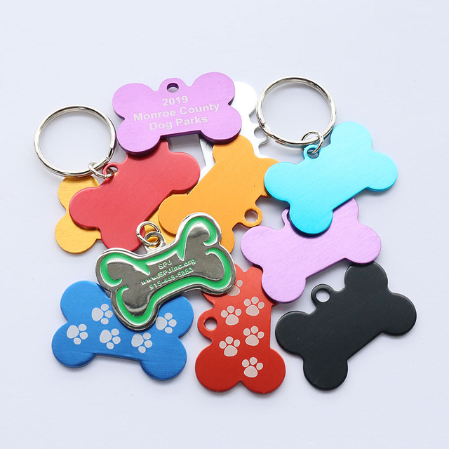 2023 Borong Ukiran Tersuai Sublimasi Keluli Tahan Karat Kosong Tag Anjing