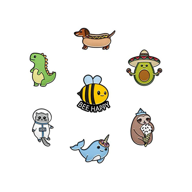 Tiada Pin Lapel Kawaii Enamel Kartun Logam Tersuai Pembuatan Berkualiti Tinggi Berkualiti Tinggi