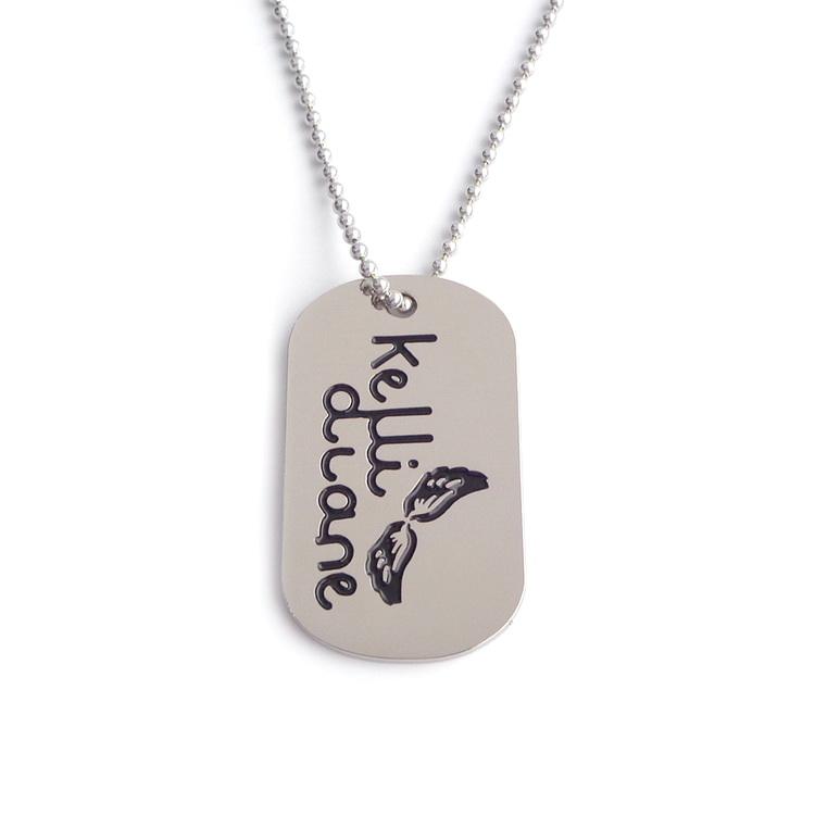 Borong Keluli Tahan Karat Plain Standard Size Charms Blank Dog Tag