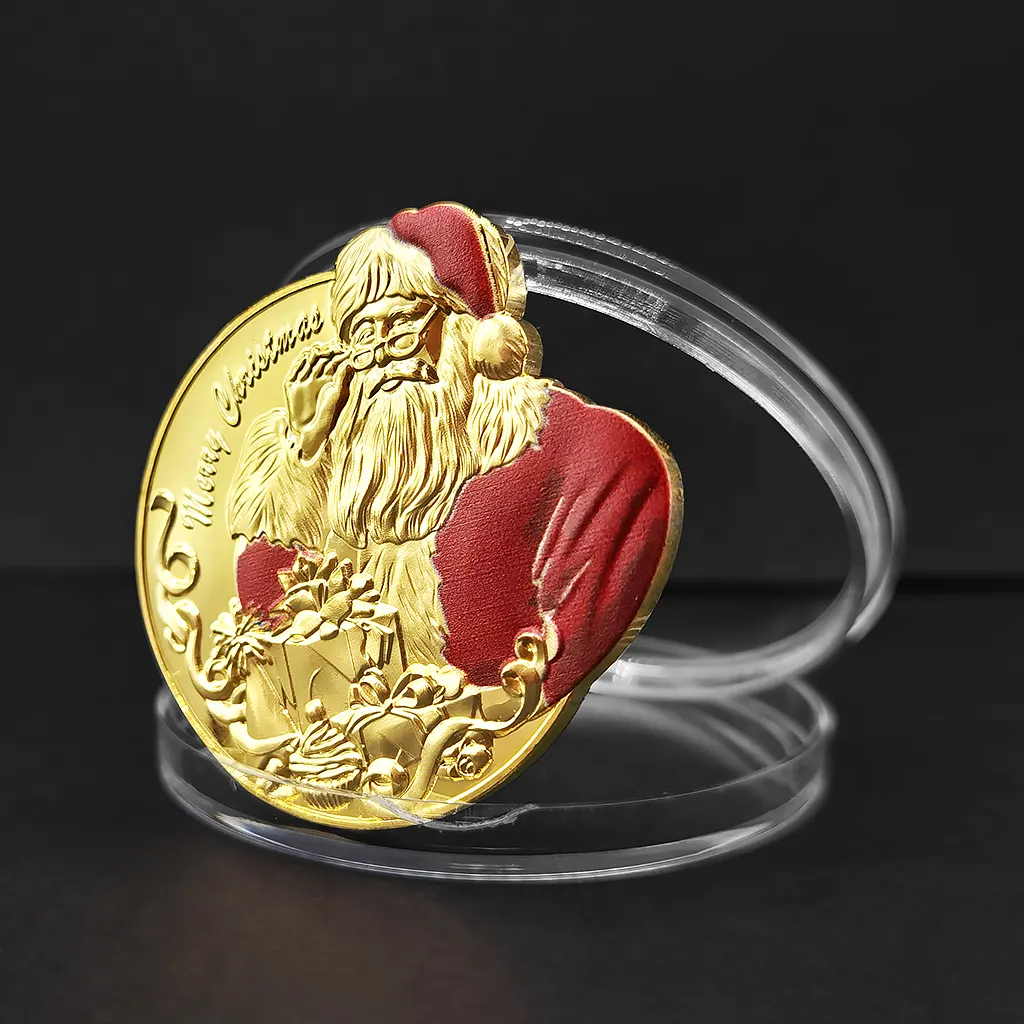 Syiling Logam Tersuai Tanpa Syiling Krismas Tersuai Logam Minimum 3D