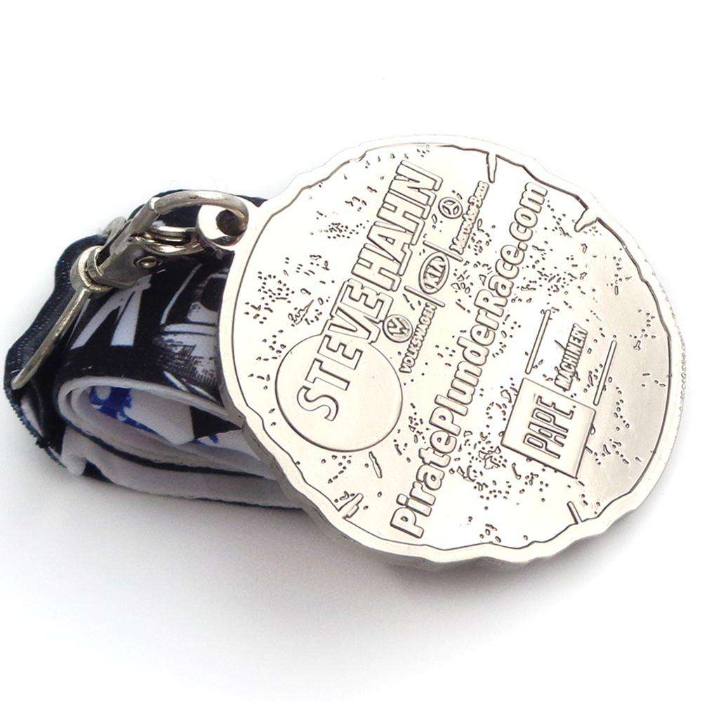 Anugerah Pingat Kosong Memori 3D Tersuai Dengan Ribbon Drape