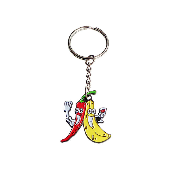 Borong Logo Tersuai Metal Plant Key Chain Cactus Keychains