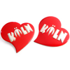 Borong 45Mm Inkjet 3D Printed Red Letter Heart Collar Lencana